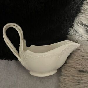 Brand new rare Hartley Greens pierced  Leeds creamware gravy boat